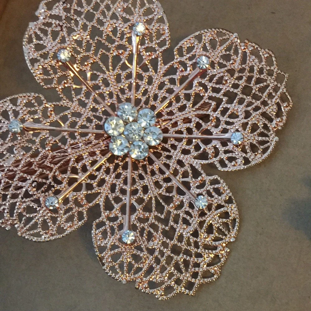 vintage Lucite hair barrettes pick  france clip